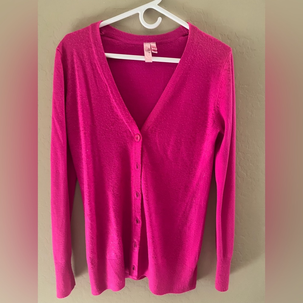 Sparkle pink cardigan